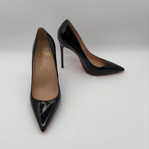 Black Patent Red Bottom Stiletto Heels